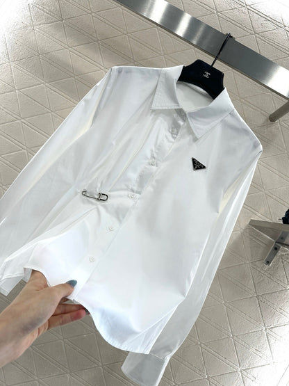 25fw new pin logo shirt