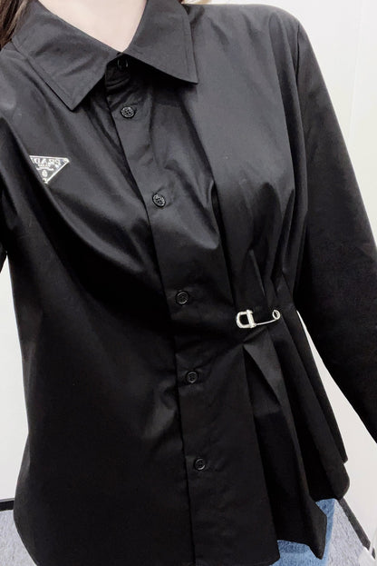 25fw new pin logo shirt