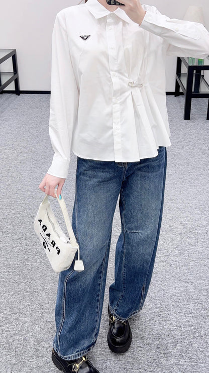 25fw new pin logo shirt