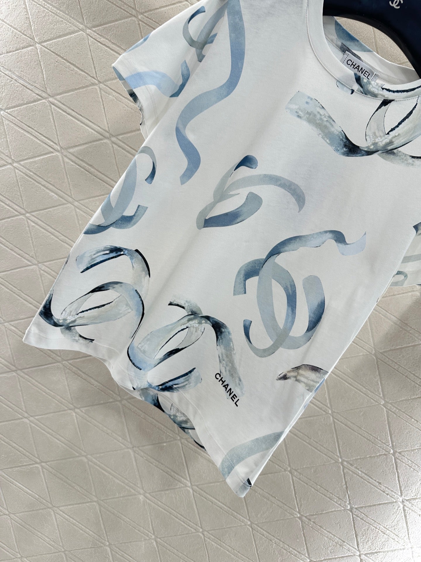 25fw new letter ribbon round neck T-shirt