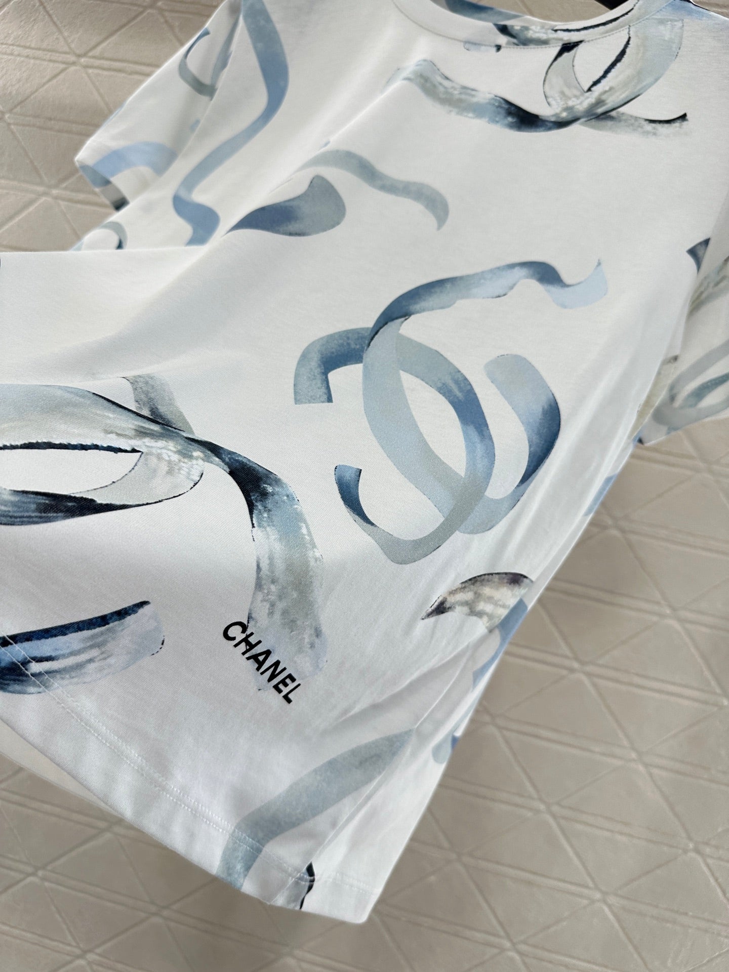 25fw new letter ribbon round neck T-shirt