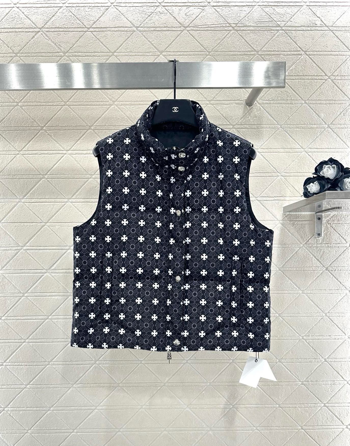 25fw new cross print cotton vest