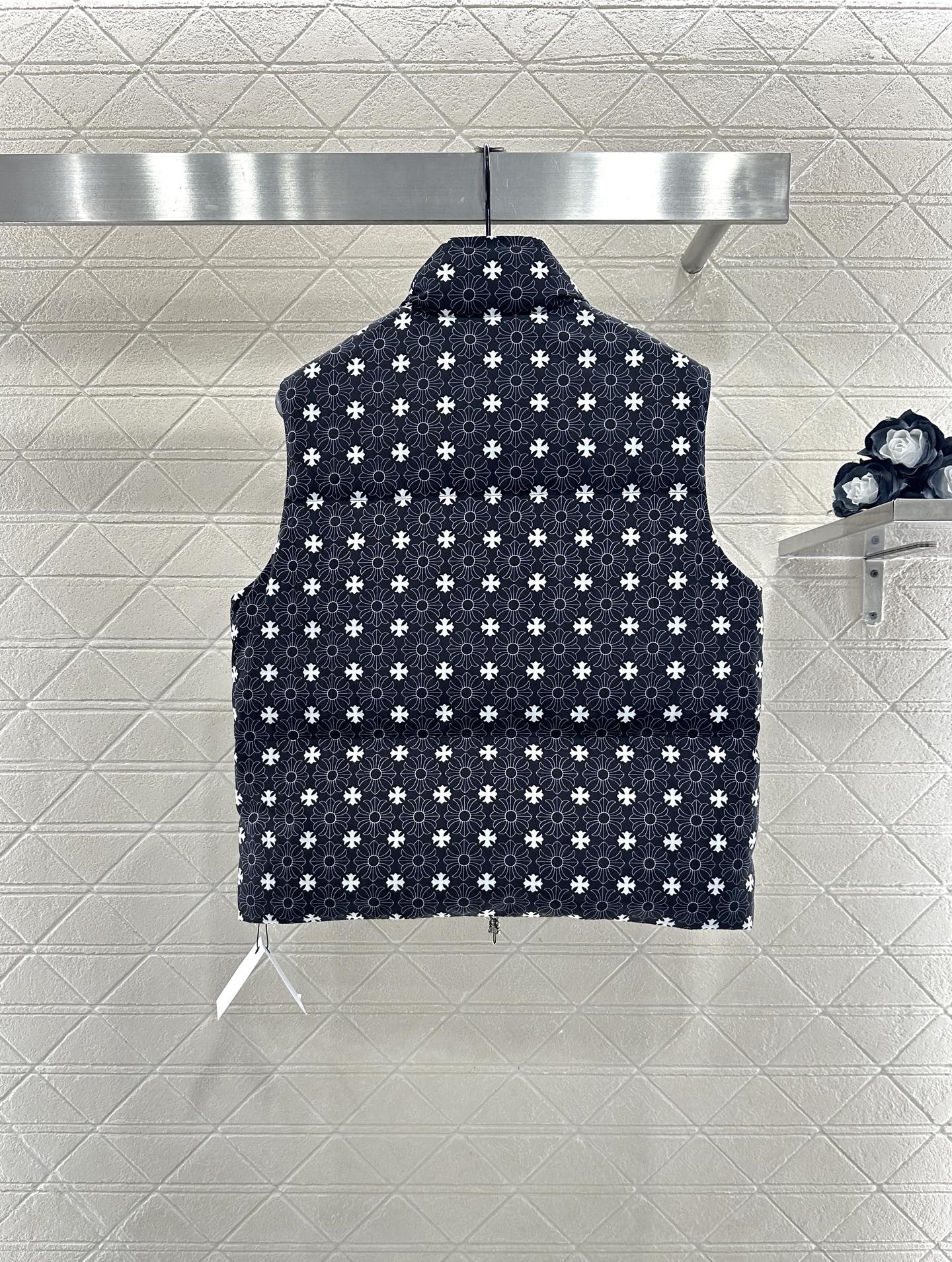 25fw new cross print cotton vest