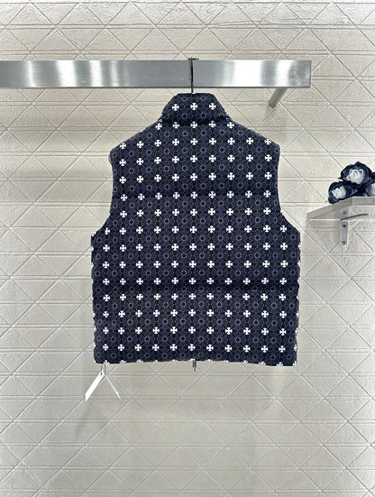 25fw new cross print cotton vest