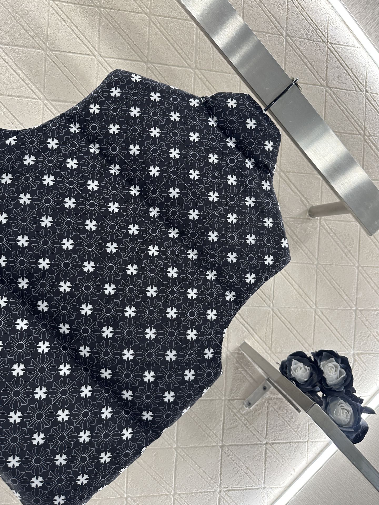 25fw new cross print cotton vest