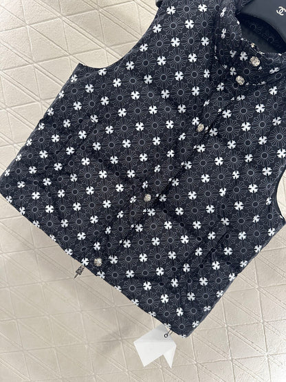 25fw new cross print cotton vest