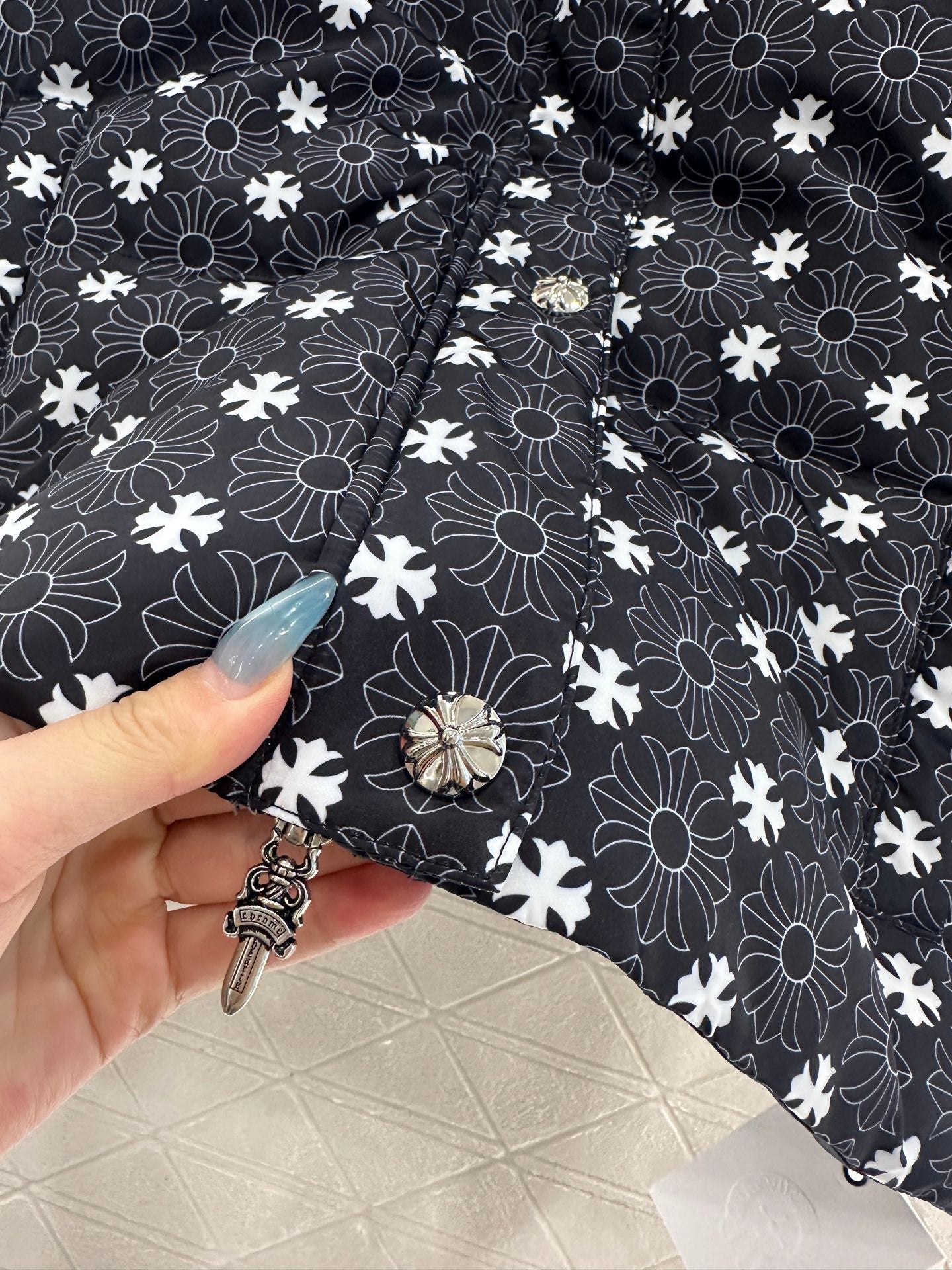 25fw new cross print cotton vest