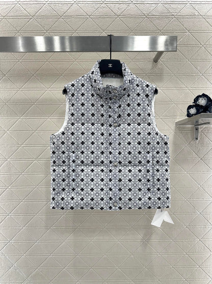 25fw new cross print cotton vest