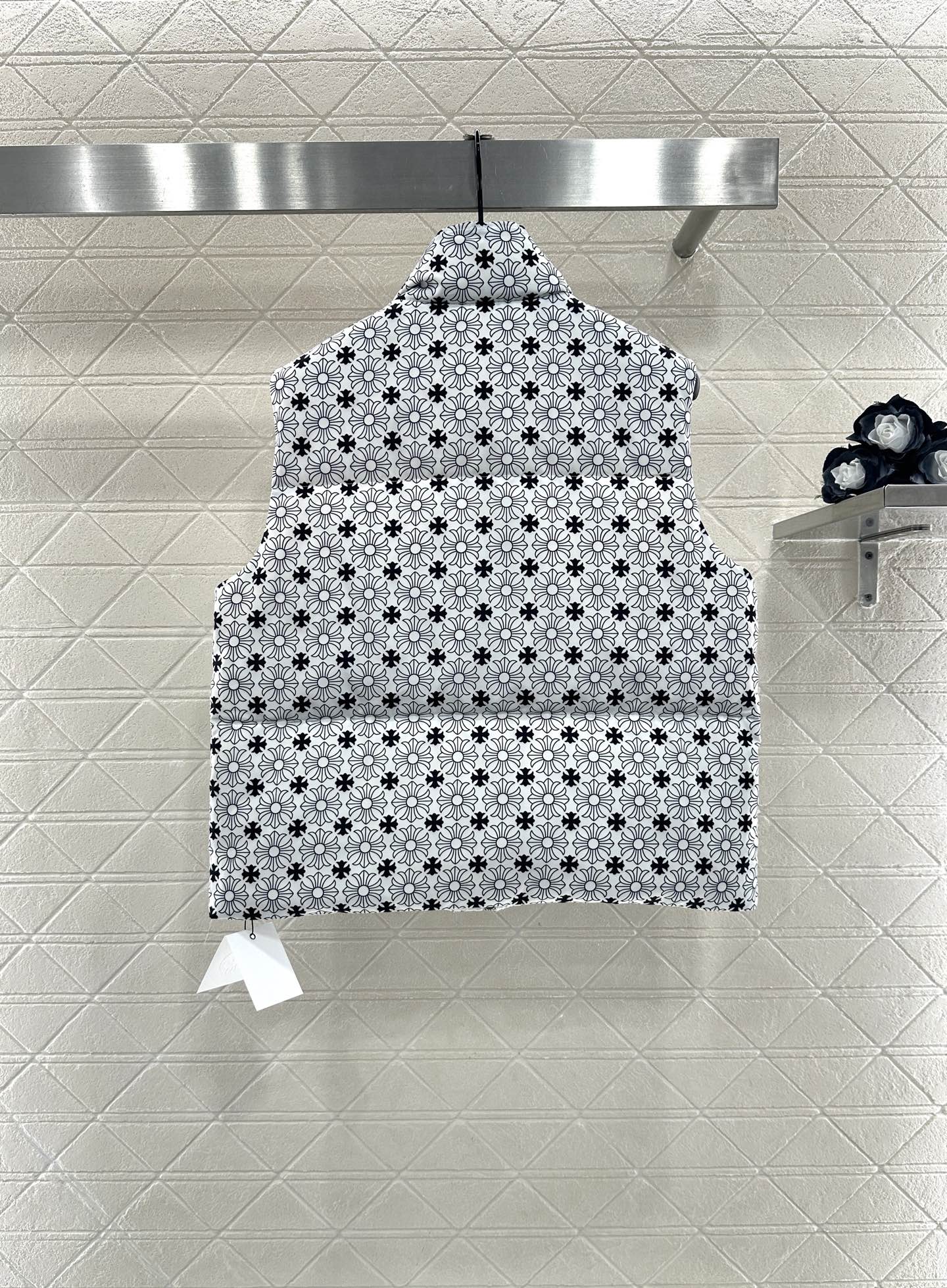 25fw new cross print cotton vest