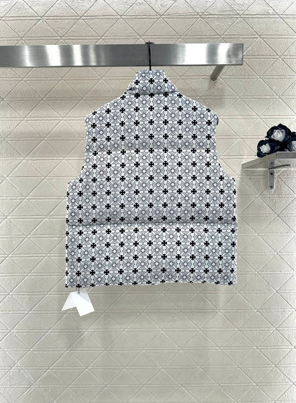 25fw new cross print cotton vest