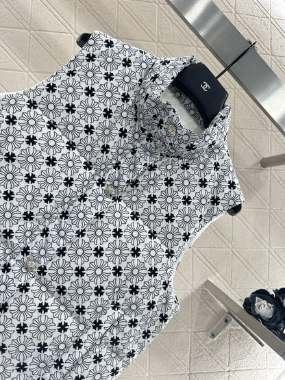 25fw new cross print cotton vest