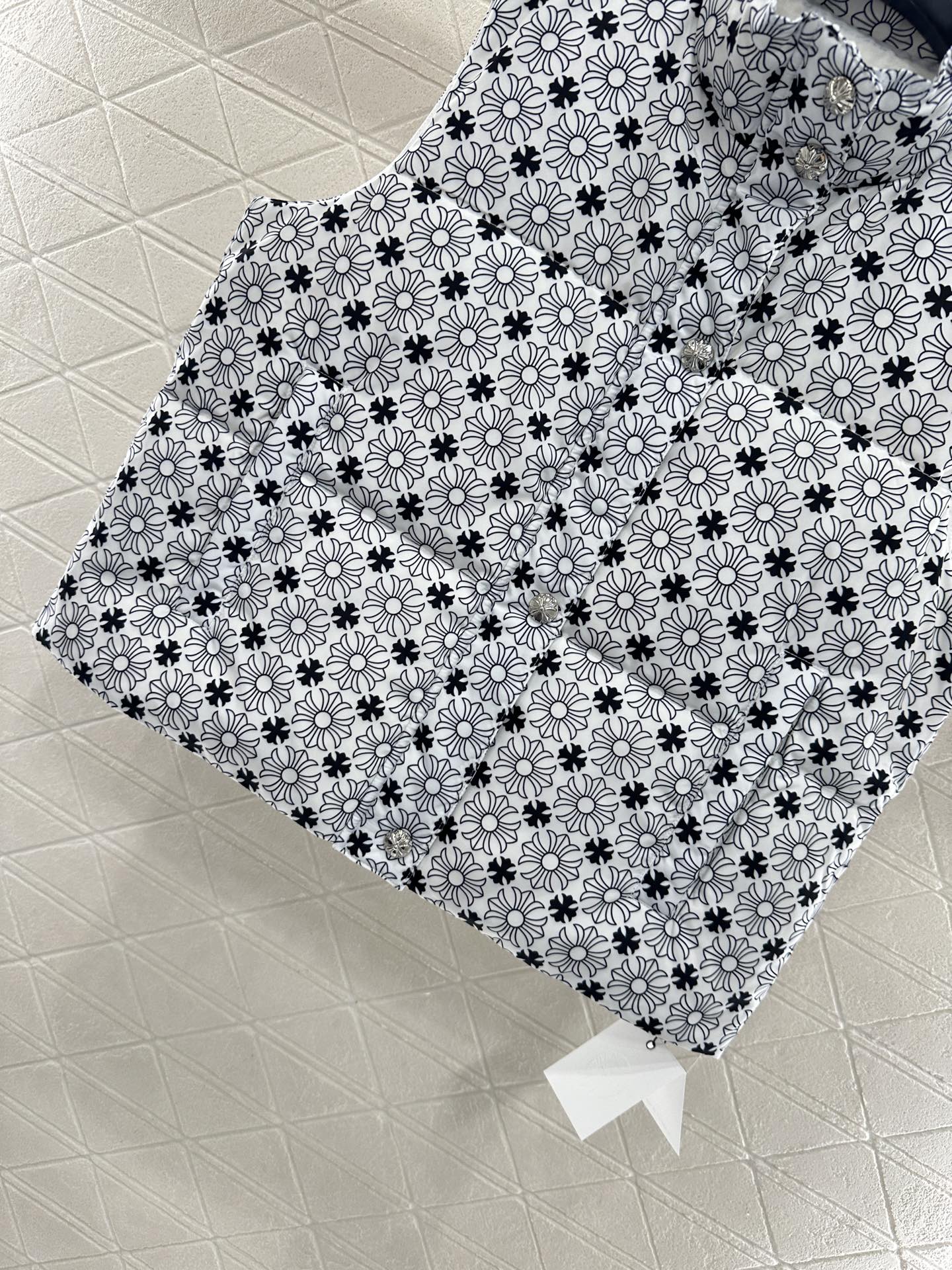 25fw new cross print cotton vest