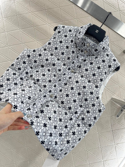 25fw new cross print cotton vest