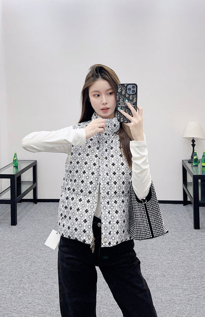 25fw new cross print cotton vest