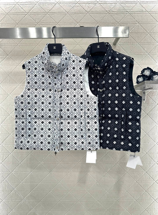 25fw new cross print cotton vest