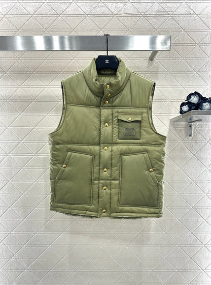 25fw new stand collar cotton vest
