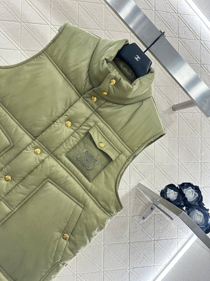 25fw new stand collar cotton vest