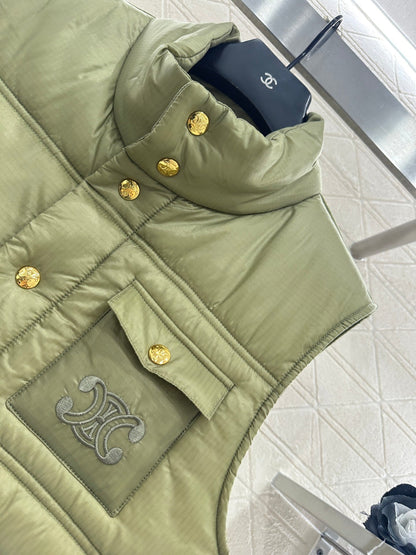 25fw new stand collar cotton vest