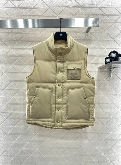 25fw new stand collar cotton vest