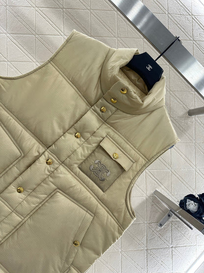 25fw new stand collar cotton vest