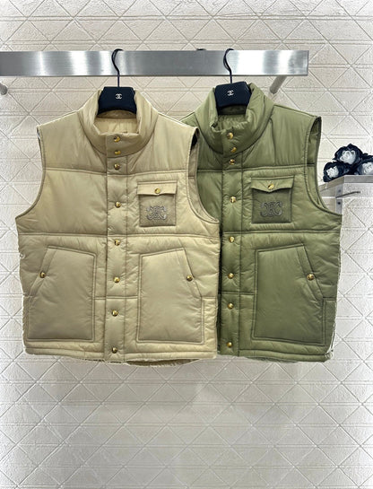 25fw new stand collar cotton vest