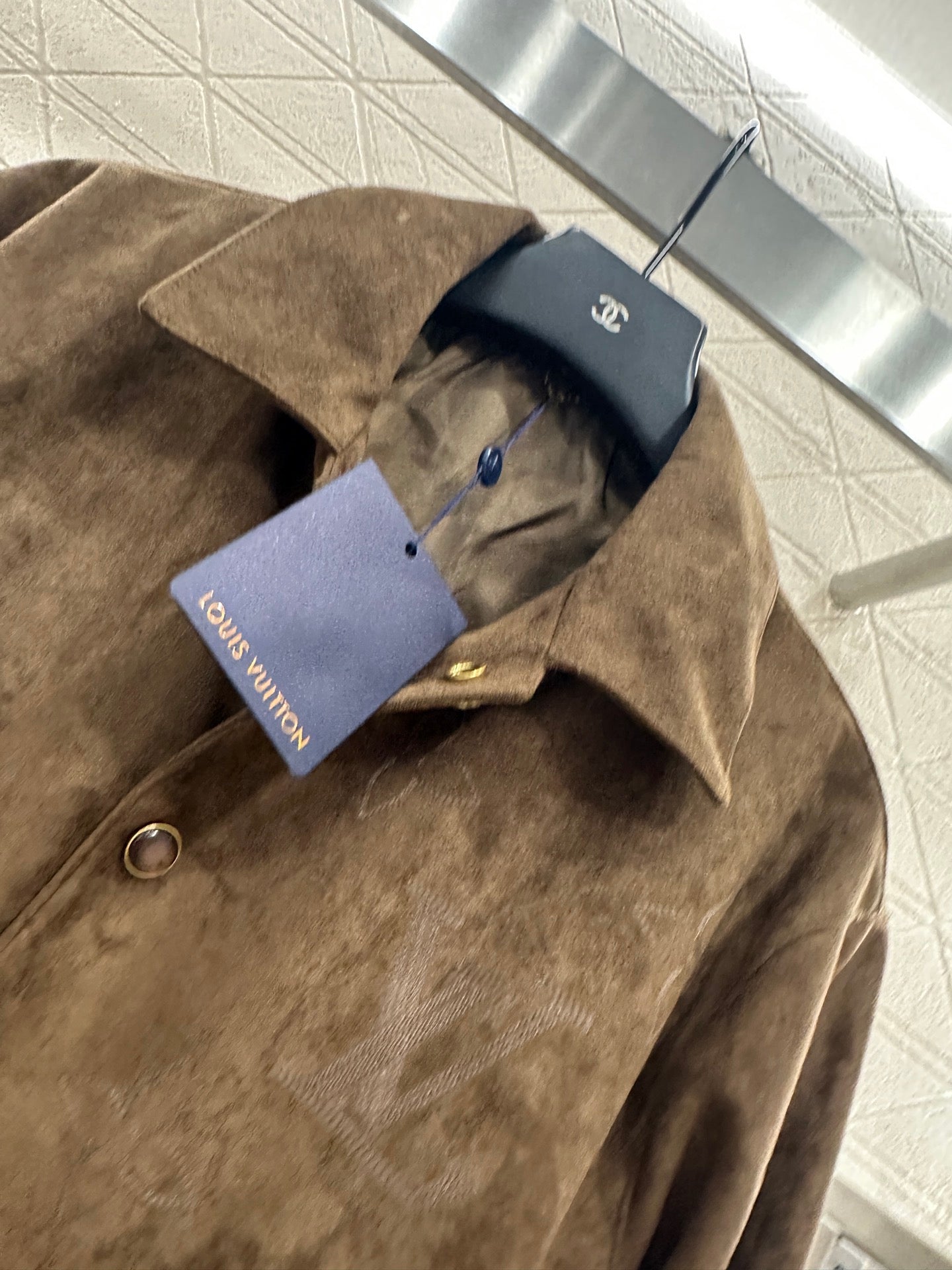 25fw new embroidered suede shirt jacket