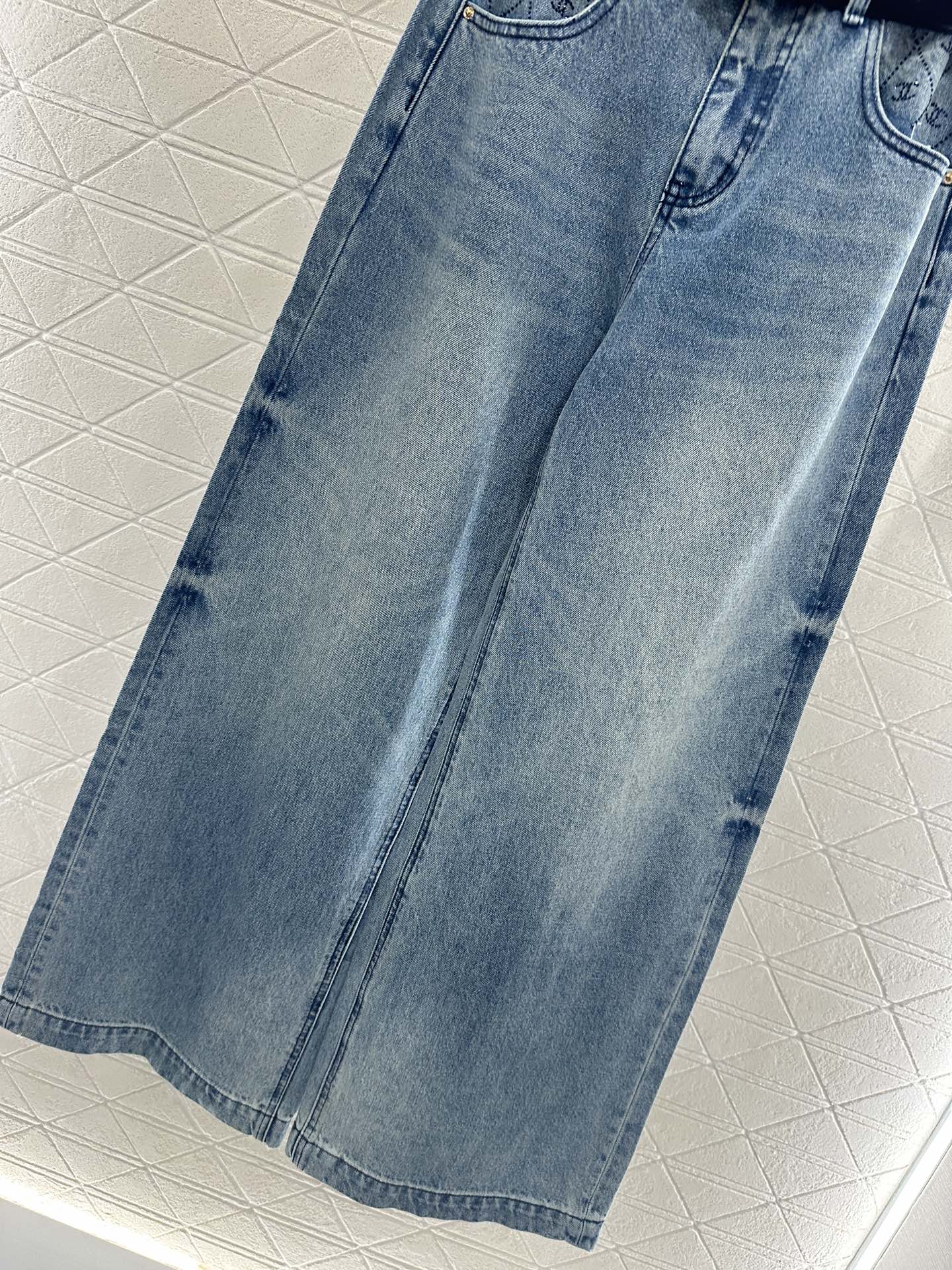 25fw new belt bleached pleated denim trousers