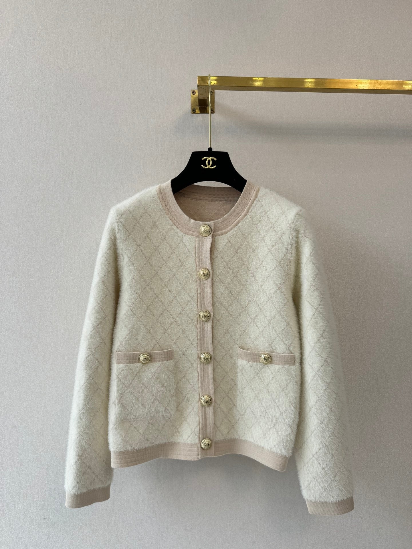 25fw new diamond wool knitted cardigan