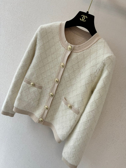 25fw new diamond wool knitted cardigan