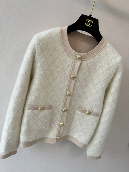 25fw new diamond wool knitted cardigan