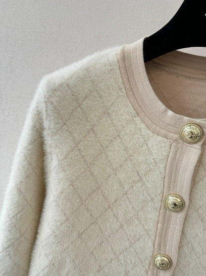 25fw new diamond wool knitted cardigan