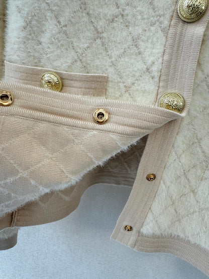 25fw new diamond wool knitted cardigan