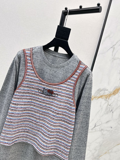 25fw new fake two-piece long sleeve