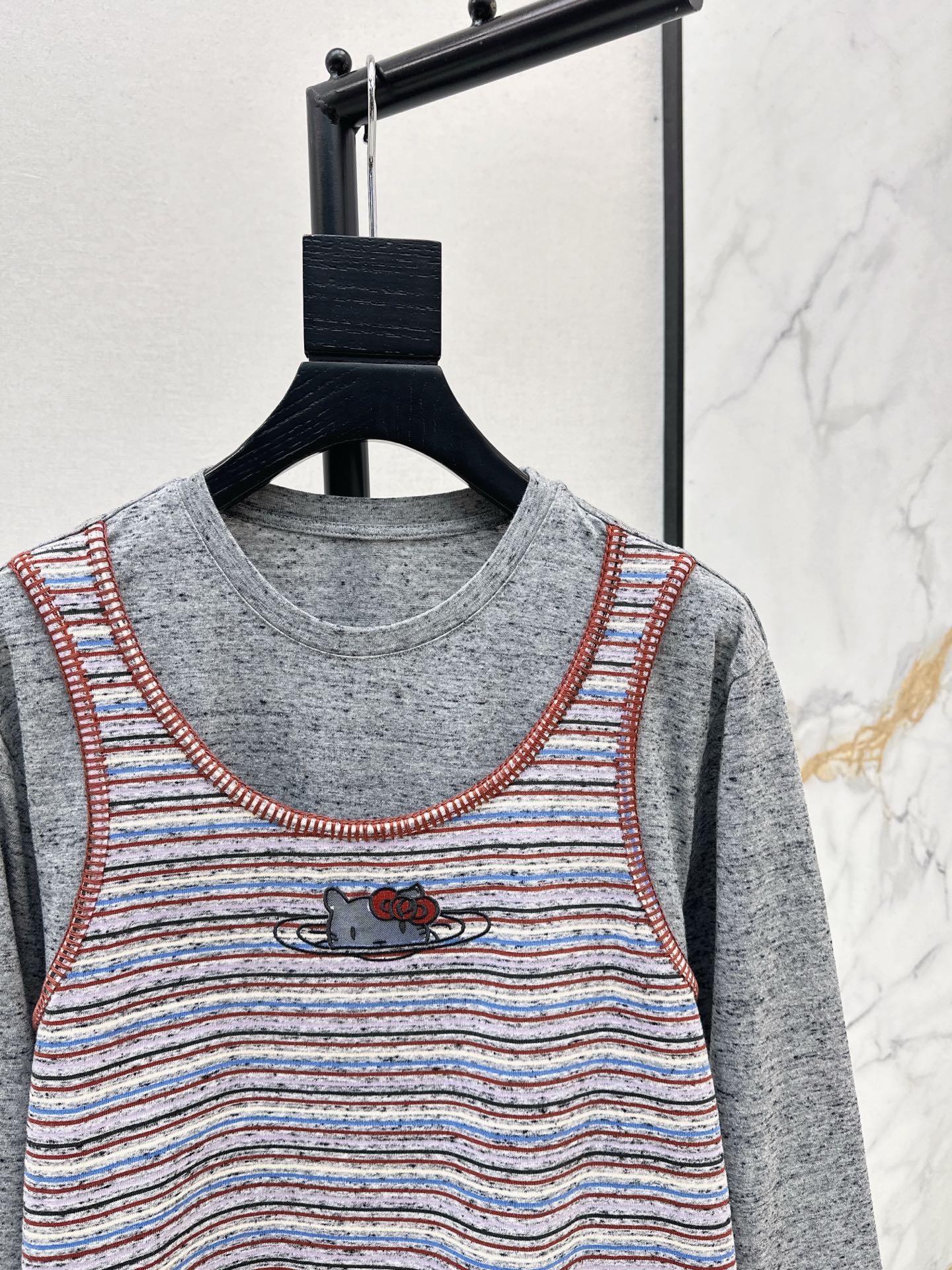 25fw new fake two-piece long sleeve