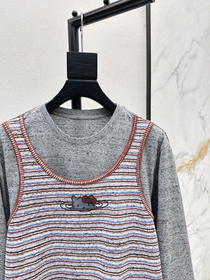 25fw new fake two-piece long sleeve