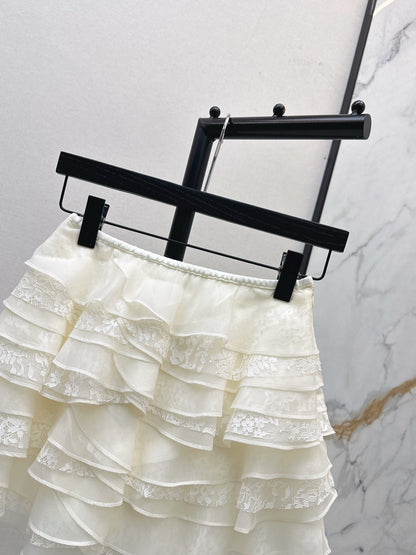 25fw new lace cake skirt