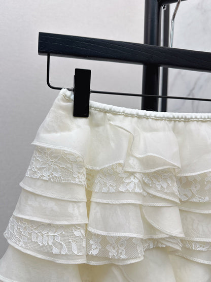 25fw new lace cake skirt