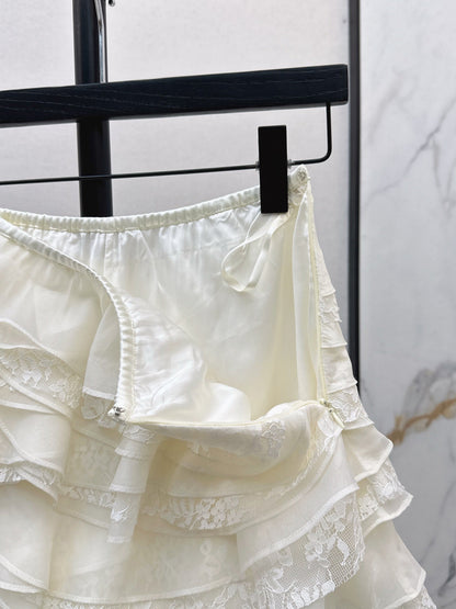 25fw new lace cake skirt
