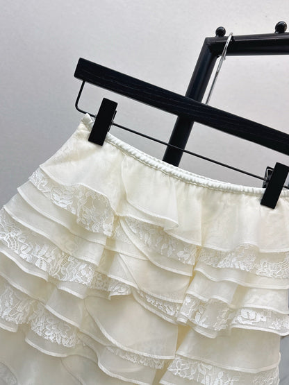 25fw new lace cake skirt