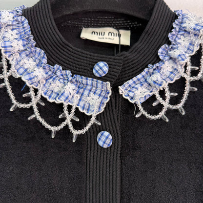 25fw new round neck knitted cardigan