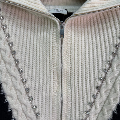 25fw new colorblock knitted cardigan