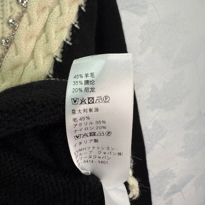 25fw new colorblock knitted cardigan