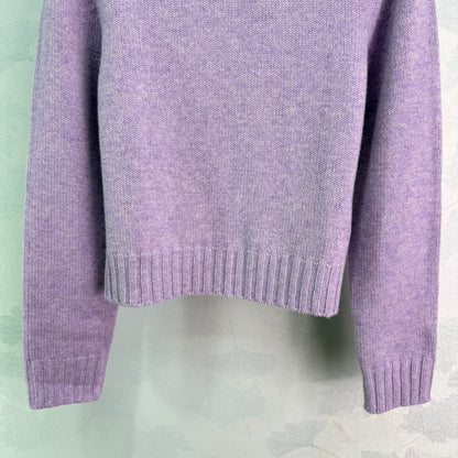 25fw new round neck hollow cashmere sweater