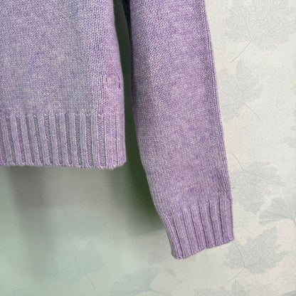 25fw new round neck hollow cashmere sweater