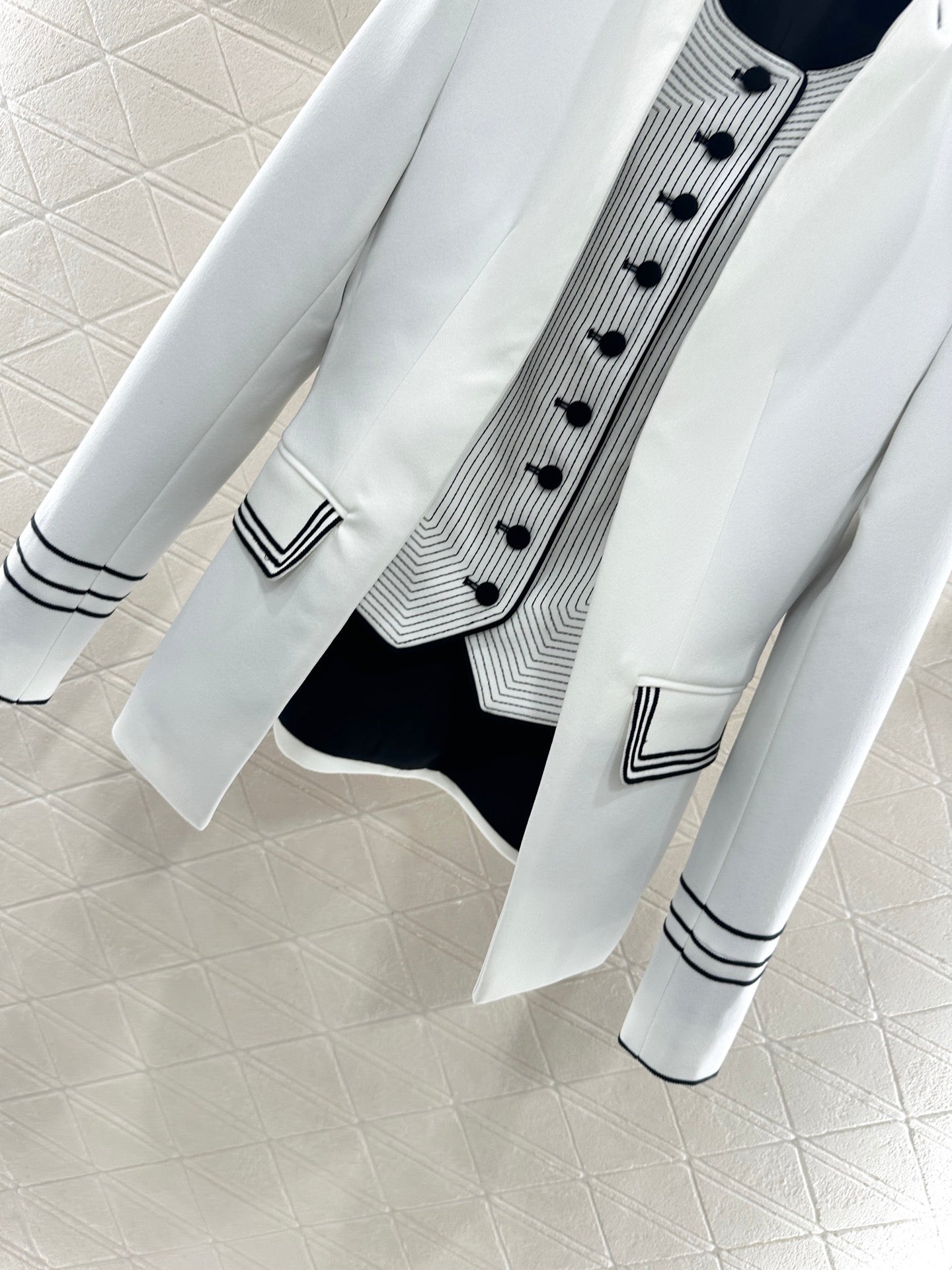 25fw new stand collar fake two piece jacket