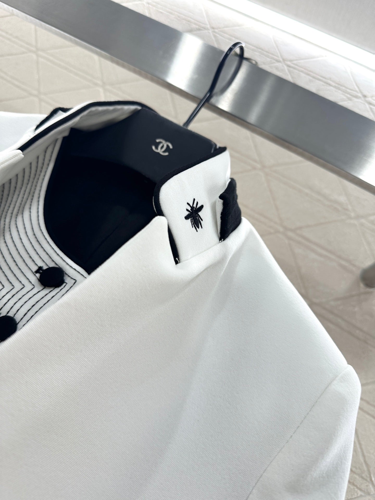 25fw new stand collar fake two piece jacket