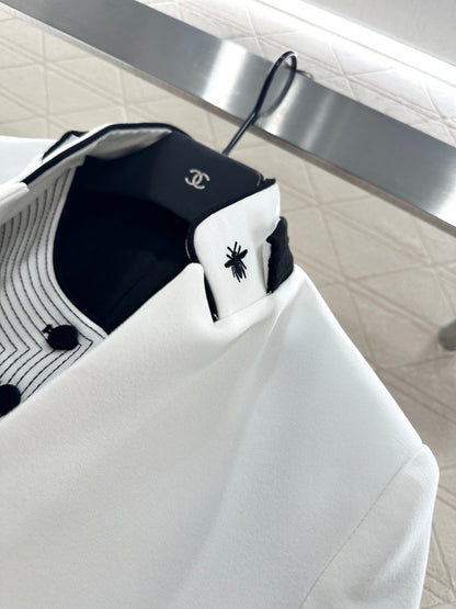 25fw new stand collar fake two piece jacket