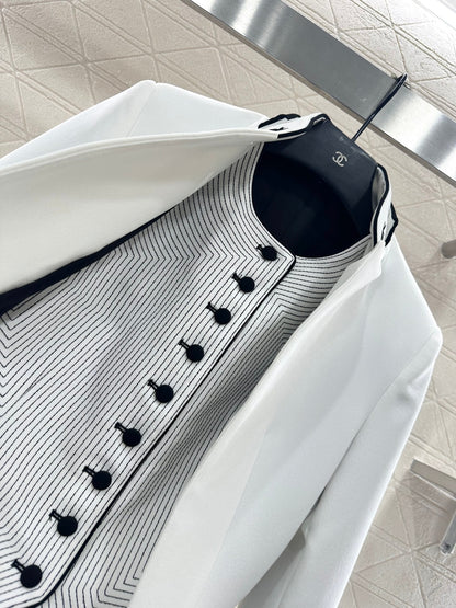 25fw new stand collar fake two piece jacket