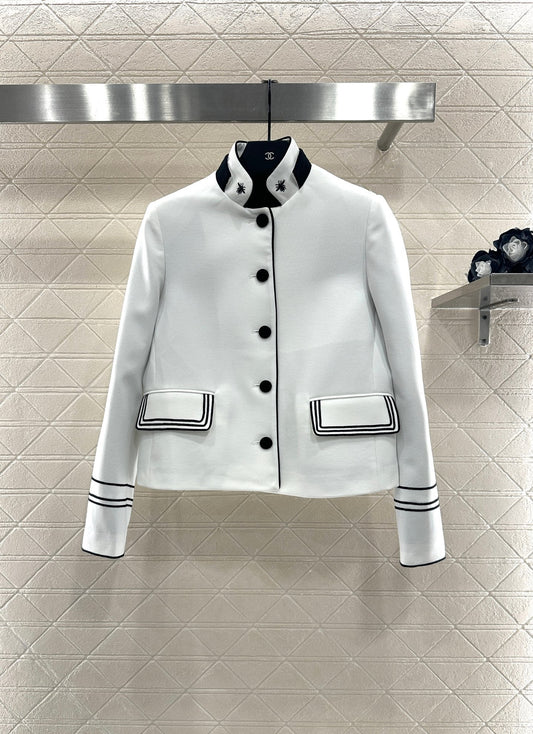 25fw new stand collar straight shoulder suit jacket