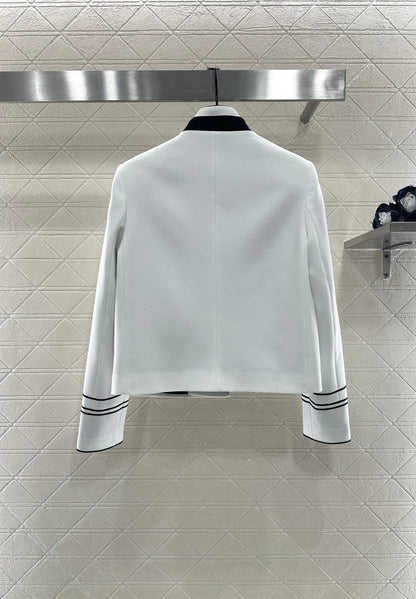 25fw new stand collar straight shoulder suit jacket